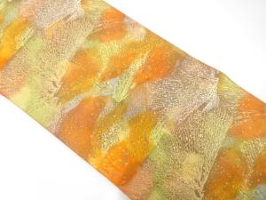 笠松模様織り出し　暈し　名古屋帯